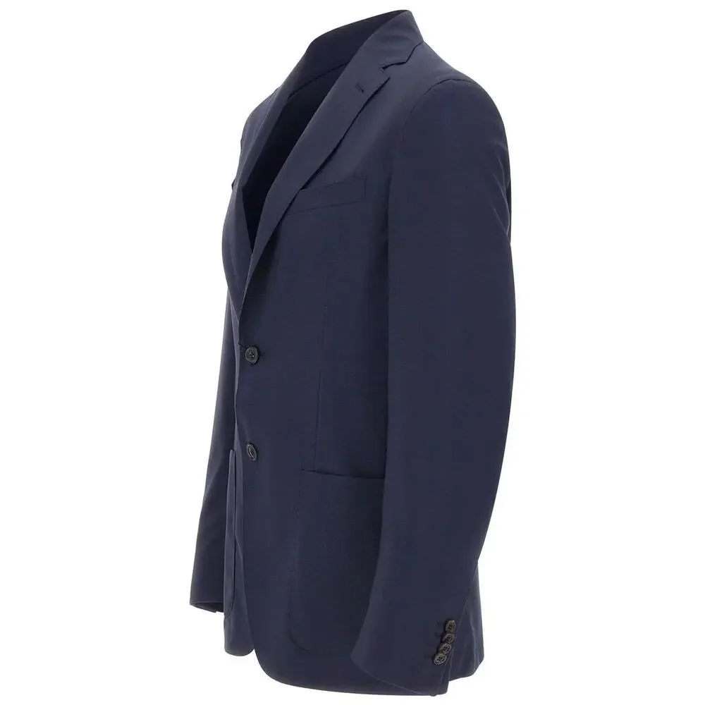 New With Tags Corneliani Navy Blue Stretch Blazer Jacket Size 50R/40R $1595.00